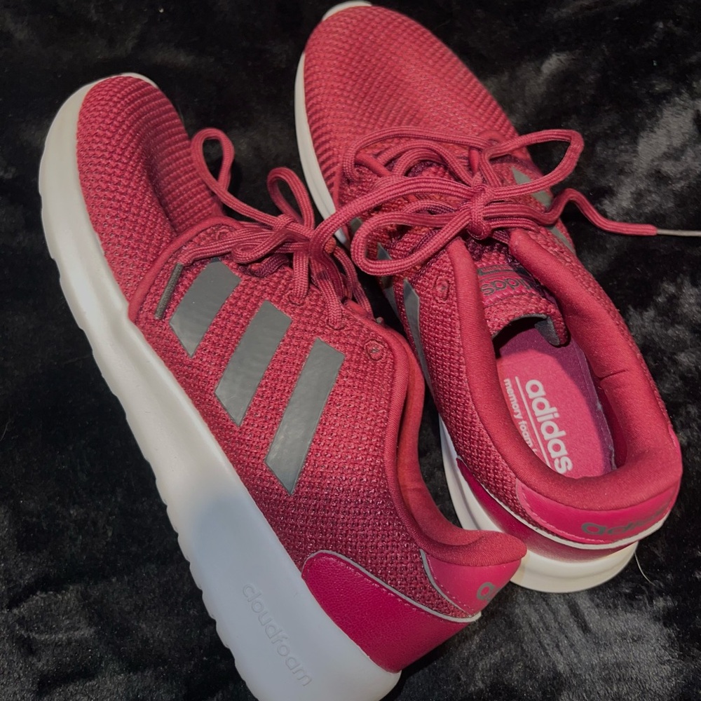 Burgundy Adidas Tennis Shoes Size 6